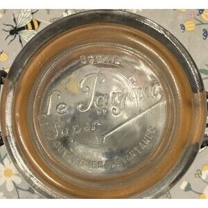 Le Parfait Super Clear Glass Canning Jar Round with Clamp Lid Wire Bail Closure